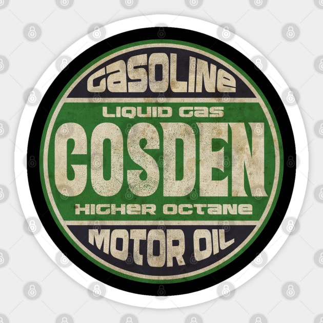 Green Vintage Gasoline Motor Oil Sticker by CTShirts